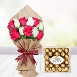 Fascinated Roses N Rocher | Cake Plaza